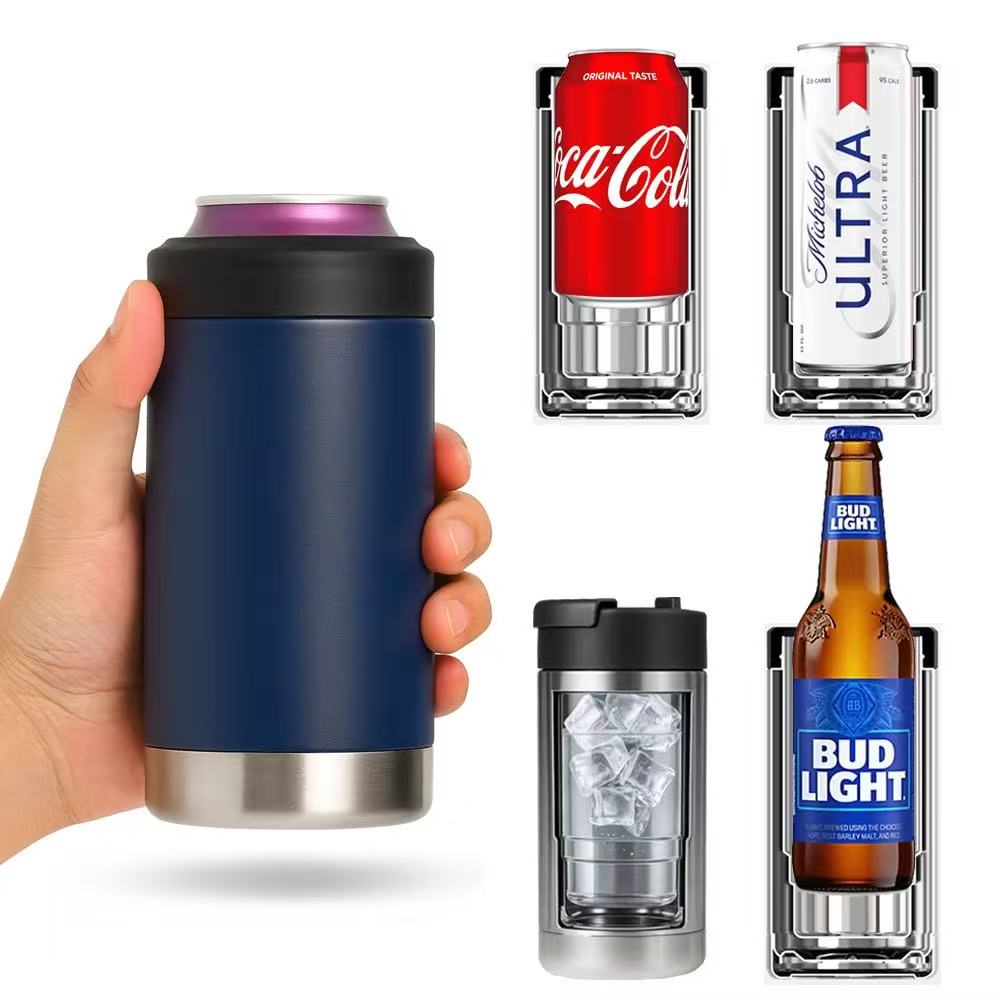 保冷罐 of 4-in-1 Insulated Can Cooler for Beer Cans, Bottles & Drinks