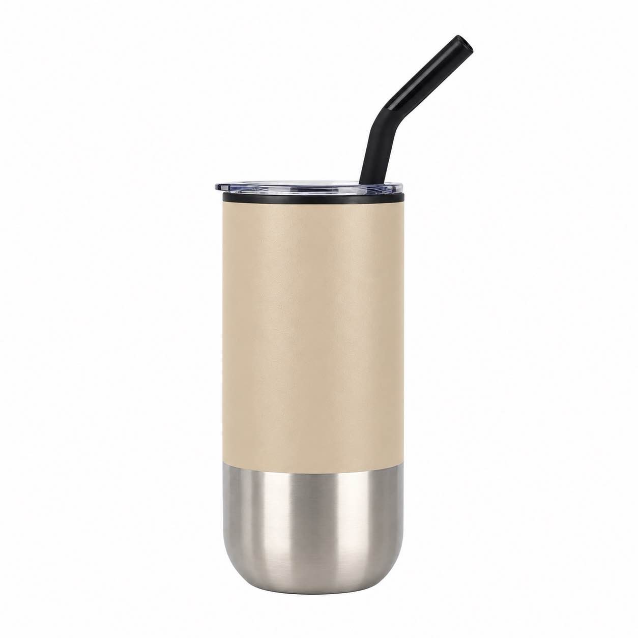 500ml Reusable Coffee Tumbler with Plastic Inner & Stainless Steel Outer
